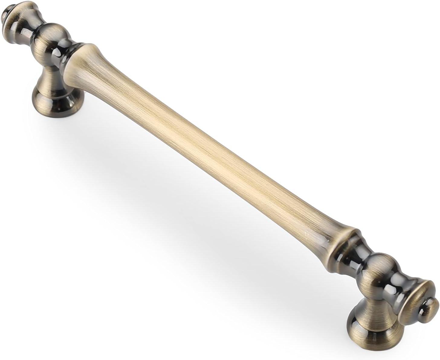 10 Pack 5 Inch(128Mm) Brushed Antique Brass Kitchen Cabinet Handles, Cabinet Pul