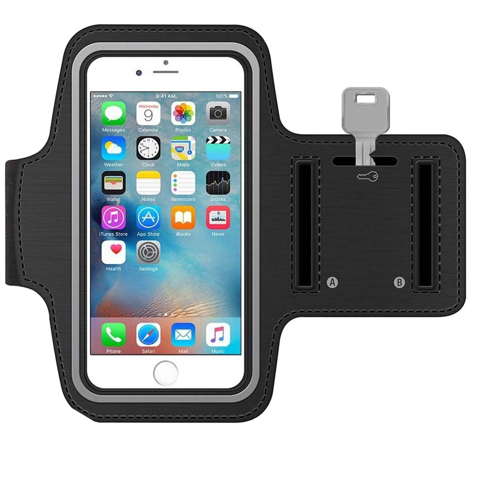 Brazalete deportivo Para Apple Samsung Galaxy Xiaomi Huawei 5,5 pulgadas Negro