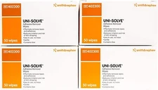 Smith & Nephew Uni-Solve Adhesive Remover Wipes Box of 50 - 4 Pack