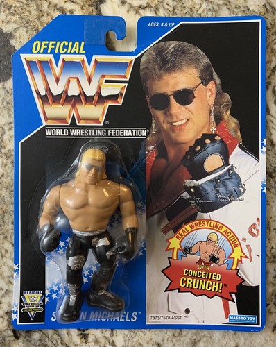 NEW WWF Hasbro Shawn Michaels Dark Blue Card Black...