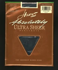 Hanes Absolutely Ultra Sheer Pantyhose Control Top #706 Sz F Color Clasic Navy