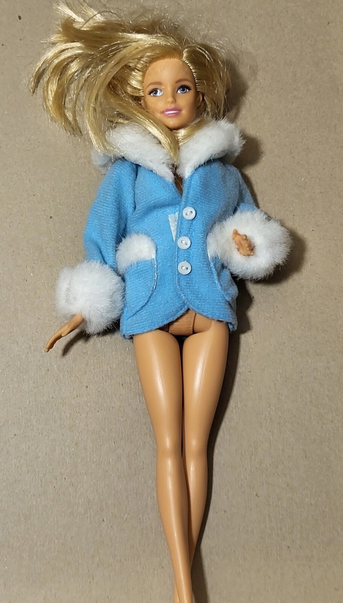 1990's FAUX FUR COAT JACKET BARBIE FASHIONISTAS FASHION CLOTHES 2015 DOLL  C290