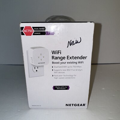 NETGEAR - EX3110 AC750 Dual Band WiFi Range Extender & Signal Booster, White
