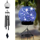 Garden Wind Chime - Solar Hanging Glass Ball Wind Chime with 15 Blue LED Lights