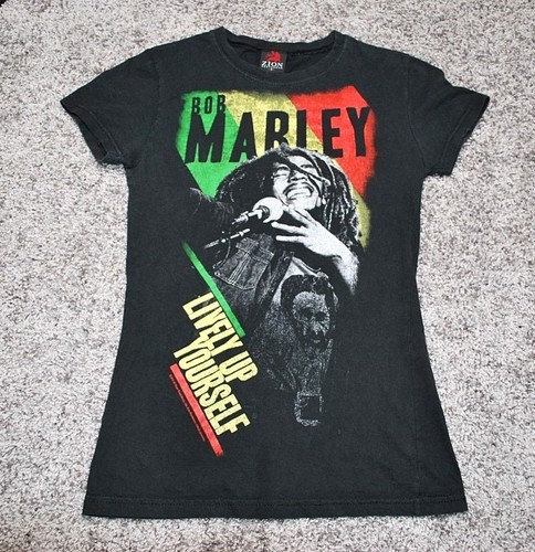 Bob Marley Lively Up Yourself Womens Tshirt Sz Small Ebay