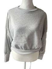 Heather Gray Size Small Cropped Sweatshirt