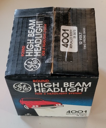 General Electric 4001 Round High Beam for 4 Headlight System 2 Lugs 12 Volts NOS - Picture 10 of 12