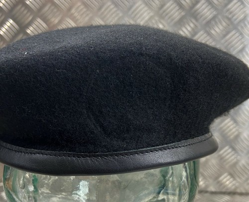 Genuine British Toye Kenning & Spencer Black Wool Lined Beret No Badge Size 58cm - Picture 2 of 6
