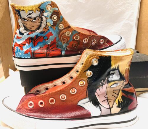 Men's Naruto Hand Painted Converse Shoes | eBay