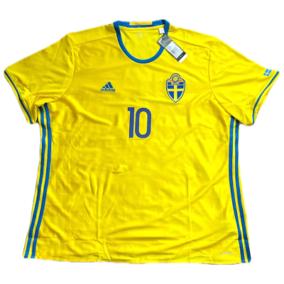 2016/17 Sweden Home Jersey #10 Ibrahimovic 3XL Adidas Soccer Euro