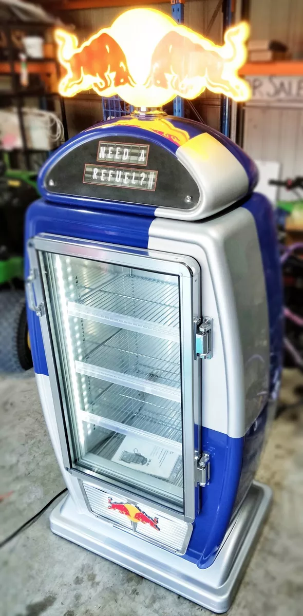 Red bull gas pump deals refrigerator for sale