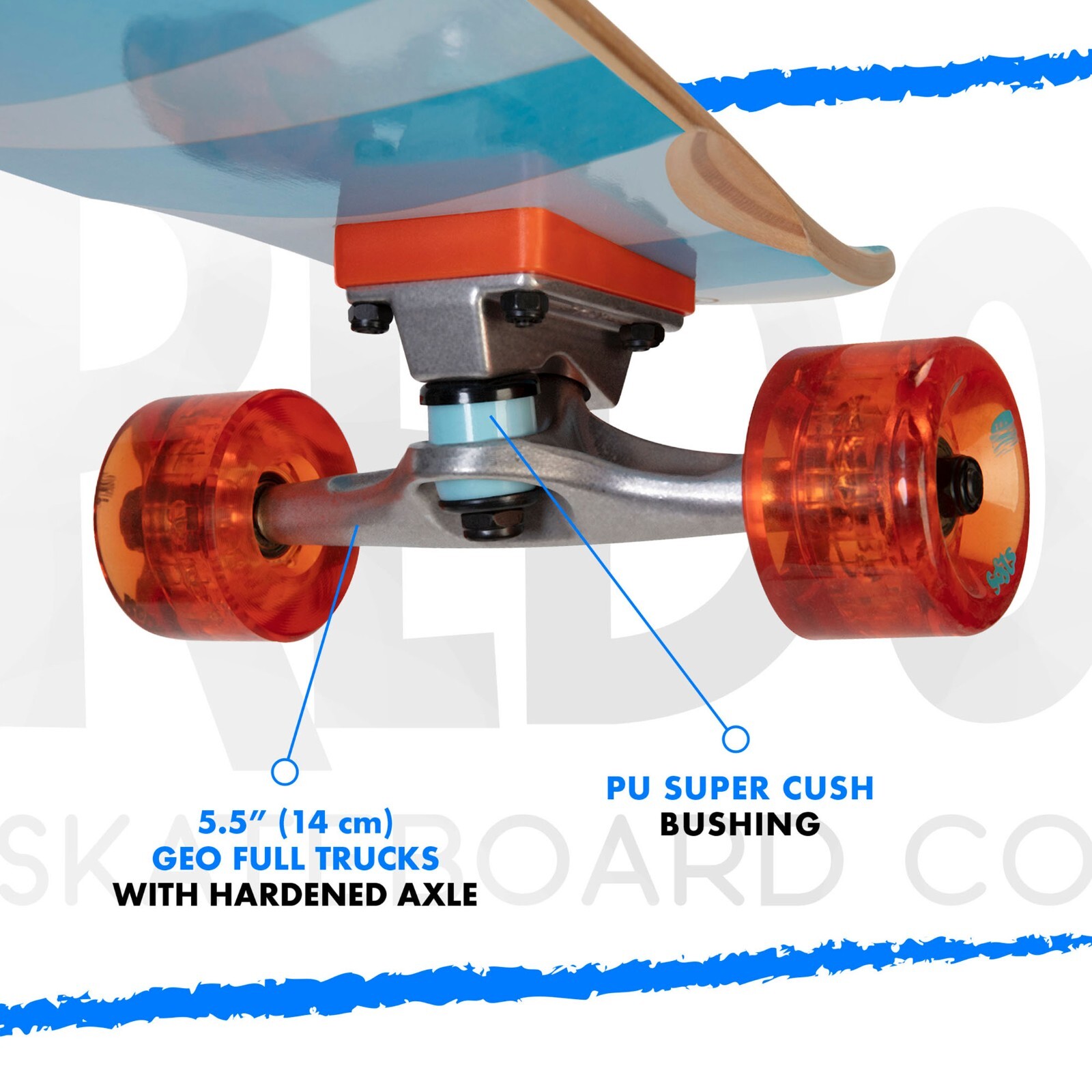 ReDo Skateboard 34.5" San Diego Umbrella Longboard for Boys Girls Kids Adults