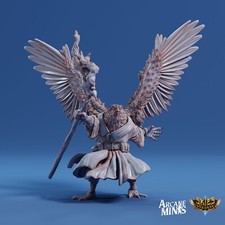 D D Miniature Aarakocra Strixian Owl Wizard Pose 2 Dungeons and Dragons