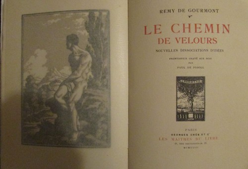 REMY DE GOURMONT LE CHEMIN DE VELOURS ed. CRÈS 1923 EX. NUMBERED ON YARD - Picture 2 of 5