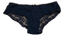 Frederick's of Hollywood Glamour Briefs Hi-Cuts Panty black lace new size M