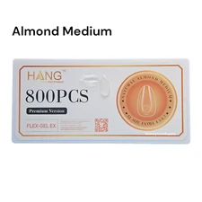 Hang Gel X Flex Gel Premium Almond Medium Box 12 Size 800 tips