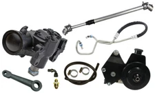 POWER STEERING GEAR BOX KIT,4/6 CYL SMOG BRACKET,PULLEY,20:1,FITS 72-75 JEEP CJ