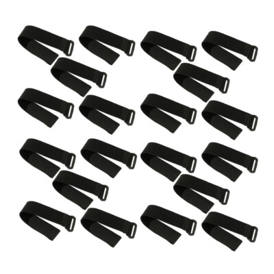 Bulk Pack 20 Reusable Fastening Cable Straps with Buckle  Width 3/4'' Length 10''