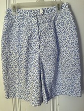 Vintage Haymaker Lacoste Shorts 50s 60s Blue  White Floral Rare FAST SHIPPING 