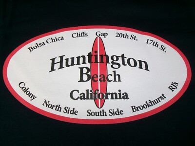 HUNTINGTON BEACH SURF BREAKS S/S CLOSE OUT NEXT LEVEL 100% SOFT COTTON NEW!
