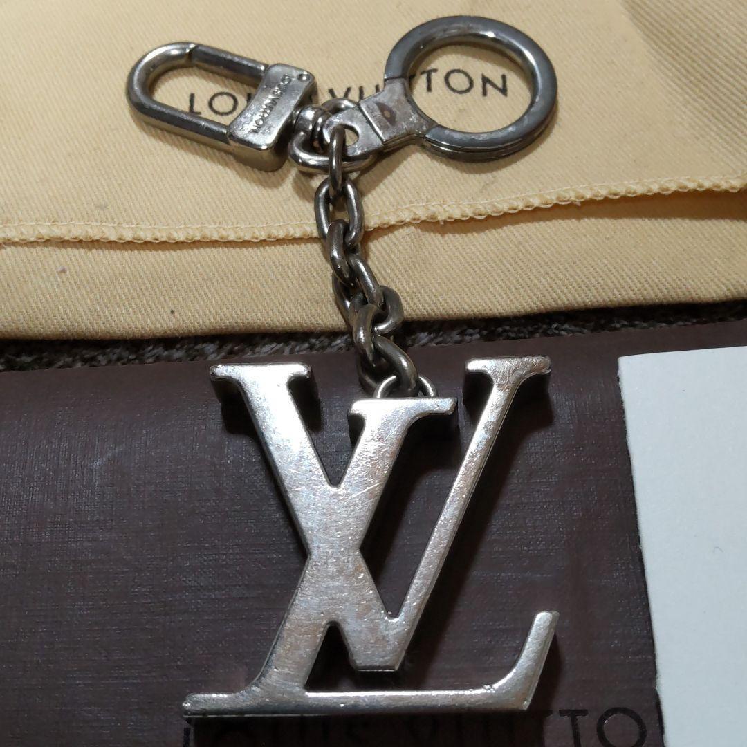 Louis Vuitton Porto Crane Initial LV Keychain Silver Keyring Bag