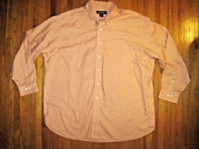 Brooks Brothers 2XL Country Club Non Iron Orange Micro Check Oxford Dress Shirt