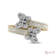 Double Butterfly Fancy 0.55 Ctw Diamond Ring 10K