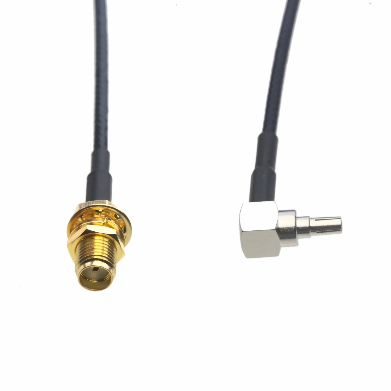RF Cable SMA female nut bulkhead to CRC9 male RA RG316 6