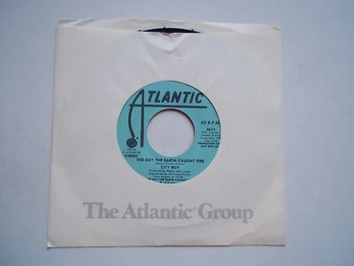 CITY BOY The Day The Earth Caught Fire STEREO & MONO 45 RPM 7" Record 1979 PROMO - image 1 of 4
