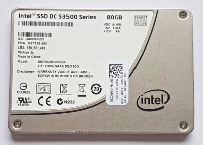 80 GB SATA III Intel SSD DC S3500 SSDSC2BB080G4 2D-NAND MLC 2.5'' Festplatte