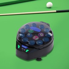 16Balls Round Automatic Billiard Ball Polisher Electric Pool Ball Cleaner Black