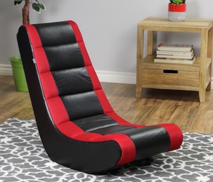 Details About Video Game Rocker Floor Gaming Lounger Chair Furniture Red Black Rocking New