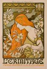 L'Ermitage By Paul Berthon Vintage Parisian Art Nouveau Poster
