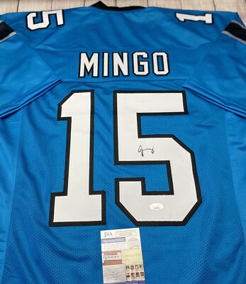 CAROLINA PANTHERS JONATHAN MINGO SIGNED BLUE CUSTOM JERSEY JSA COA