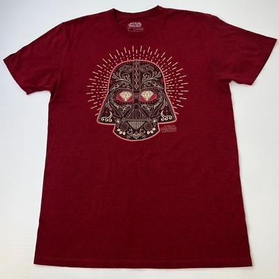 Star Wars Shirt Men Large Darth Vader Diamond Eye Helmet Festival Party Core Go