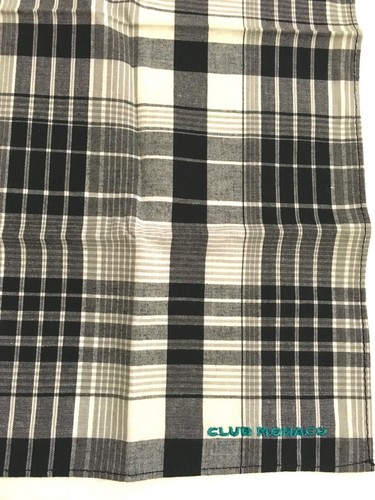 NEW Club Monaco Pocket Square Plaid Handkerchief Face Covering Bandana Checkered - Picture 5 of 6