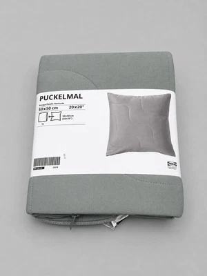 Housse de coussin IKEA PUCKELMAL gris clair turquoise, 20x 20" 50x50 cm NEUF - Photo 1/4