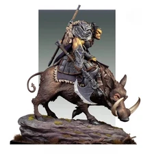 1/24 Scale 75mm Resin Figure Model Kit Orc on Mounts Unpainted Unassembled Model
