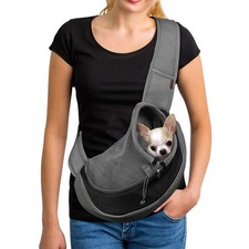 Pet Sling Carrier for 2-5 lbs Small Dogs Cats Hands-Free Puppy Carrier wi...