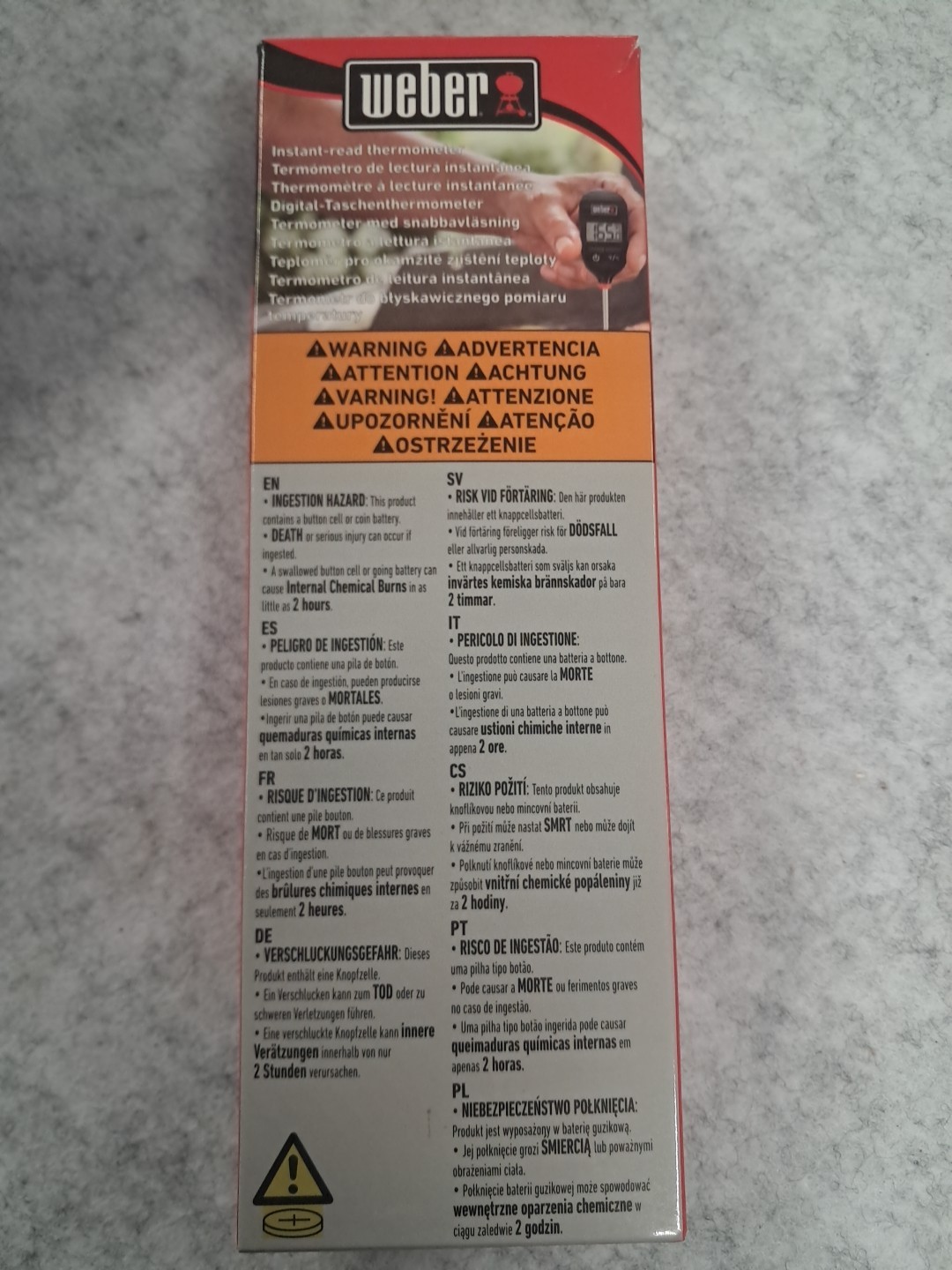 Weber Instant -Read Thermometer New/In Box FREE SHIPPING