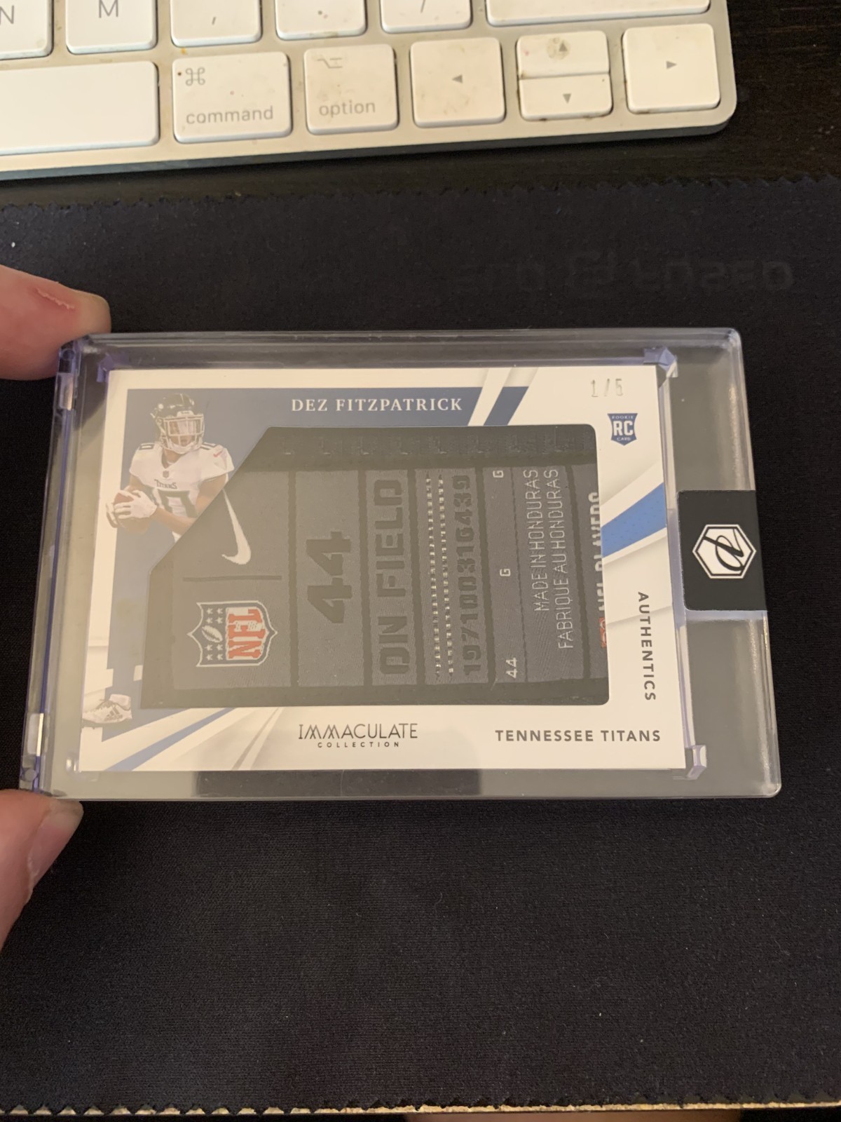 2021 Panini Immaculate Dez Fitzpatrick Logos RC Jumbo Patch 1/5 Titans
