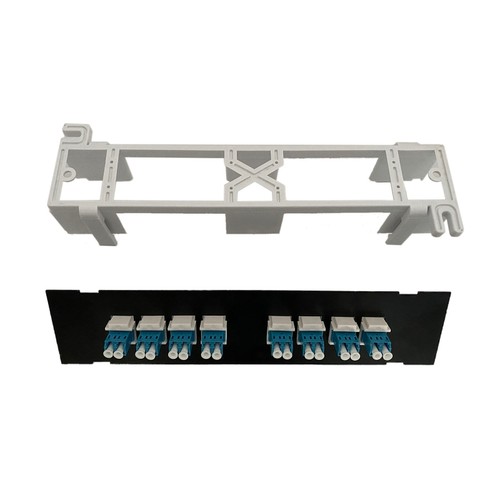 8-Port Rj45 Patch Panel for LC Optical Fiber Wall Mount Ethernet Cable Bar - Afbeelding 2 van 8