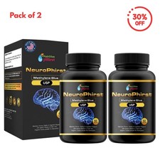 Blue Supplement - Pharmaceutical Grade USP Grade 60 Capsules 2 Pack US