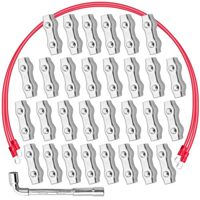 #ad 30 Pcs Poly Rope Connectors for Electric Fences Durable Sleeve Tool Included $40.99
