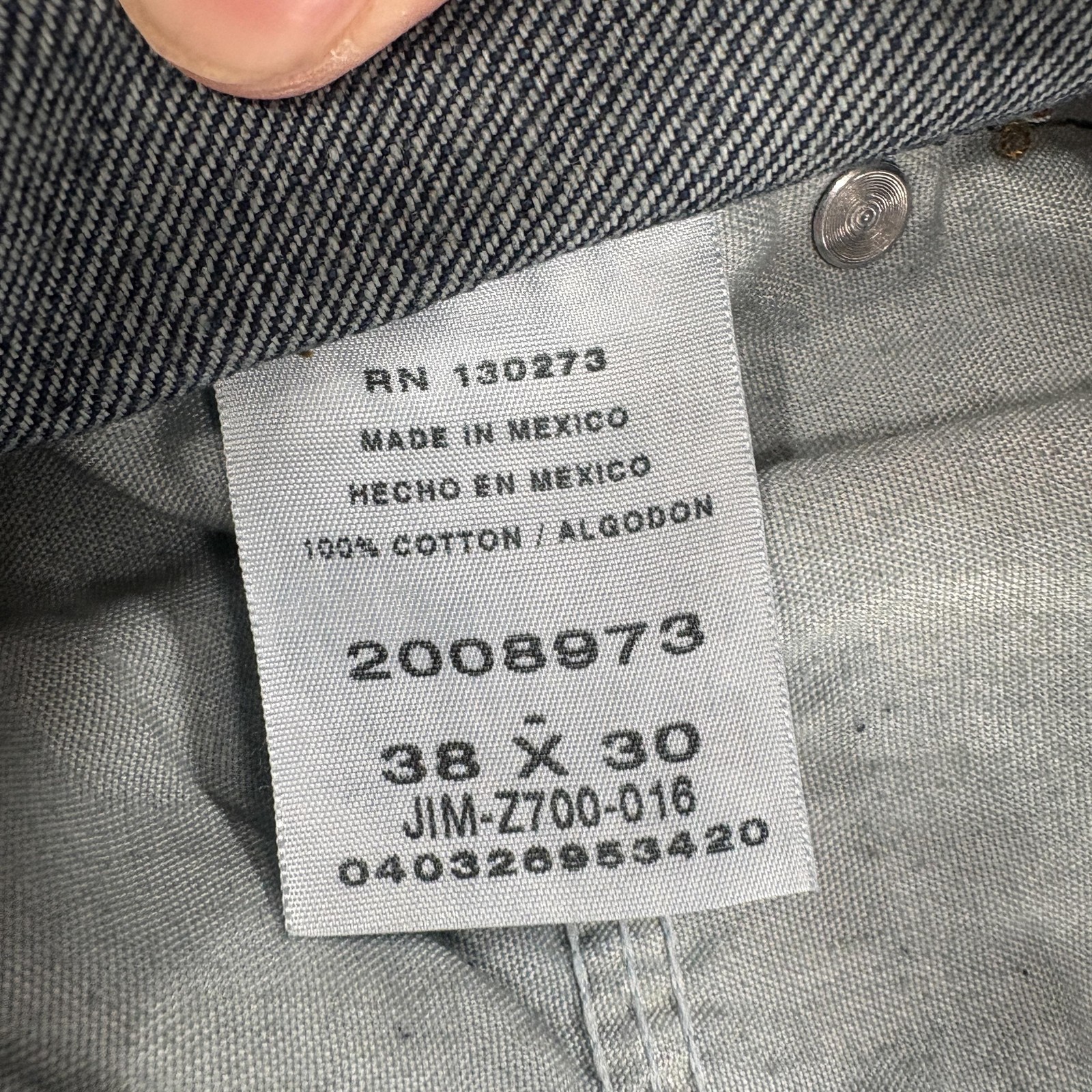 Lee Regular Fit Jeans Mens 38x30 Blue Dark Wash Straight Leg Denim Casual NWT thumbnail 5