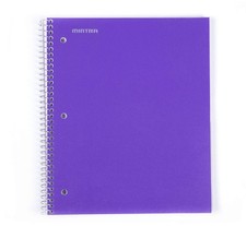 High Quality 4x4 Graph Spiral Notebook 8.5x11 Water Resistant Purple Cover
