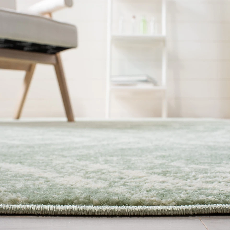 Alfombra Colección Adirondack - 9' x 12', Verde y Marfil, Moderna Diamante Dist... Foto 4 de 4