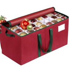 Christmas Ornament Storage Box Store Up to 128 Ornaments Durable Container Dual