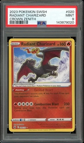 Pokemon Radiant Charizard Crown Zenith #020 PSA 9 Mint