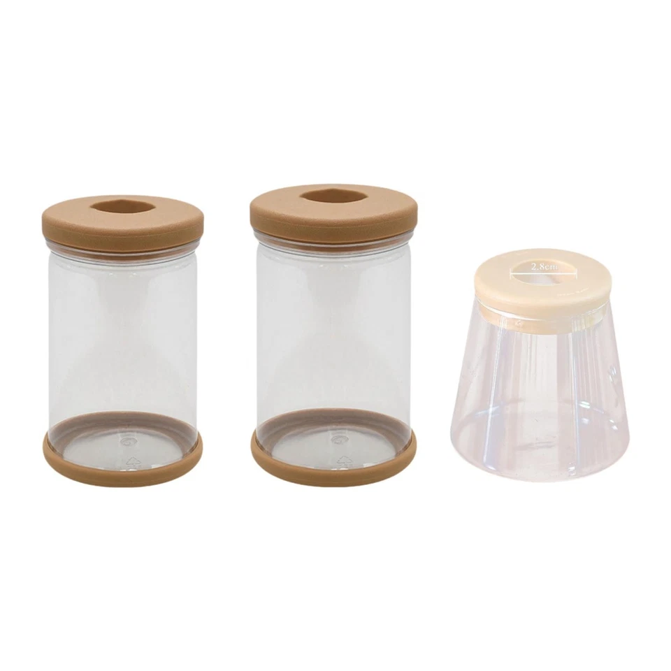 3 Pieces Hydroponics Flower Vases Clear Flower Pots Trendy Portable Decorative